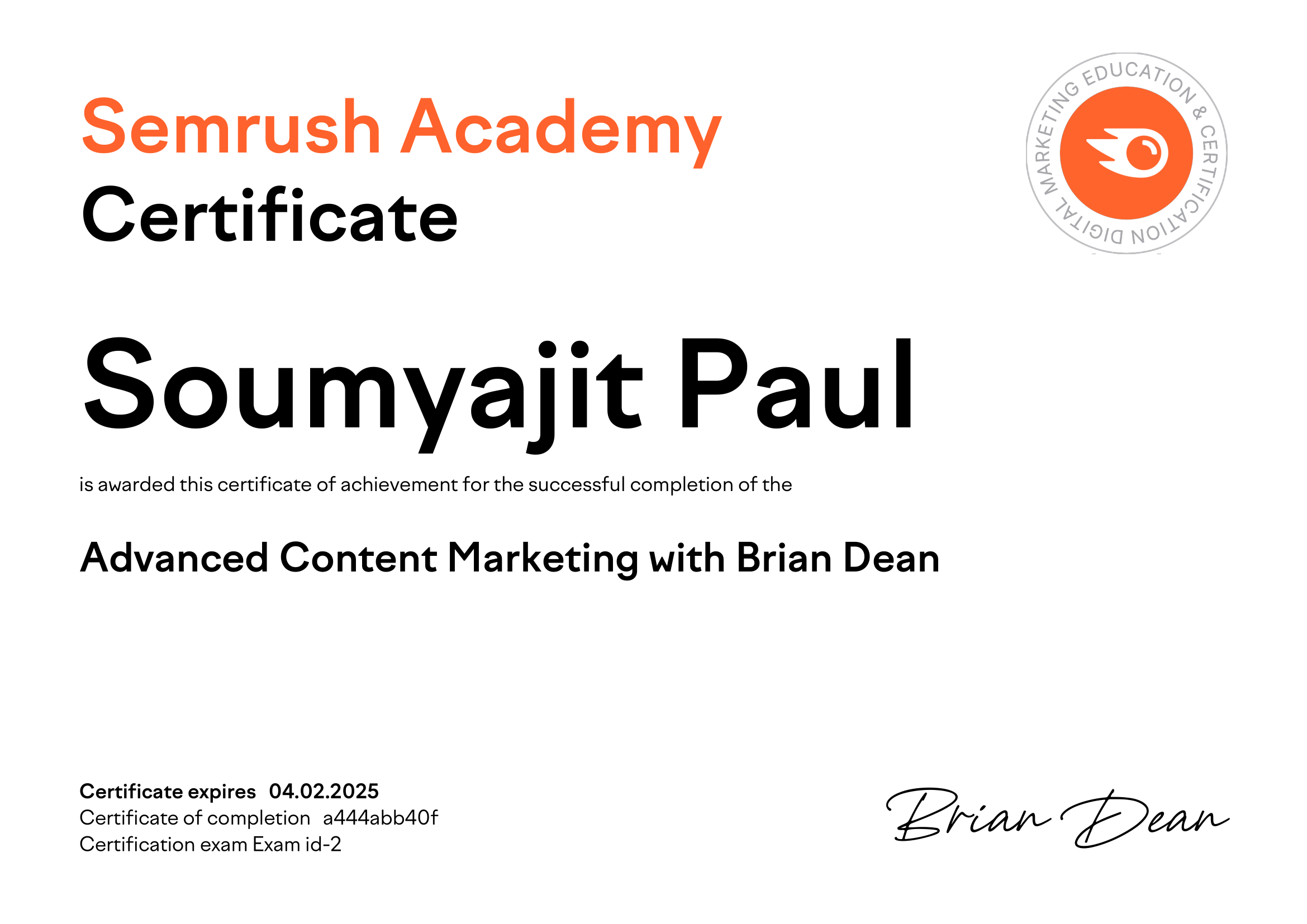 Certification 3
